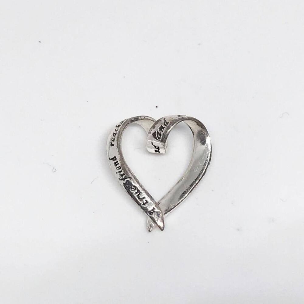 Sterling Silver 925 Heart Friendship Pendant